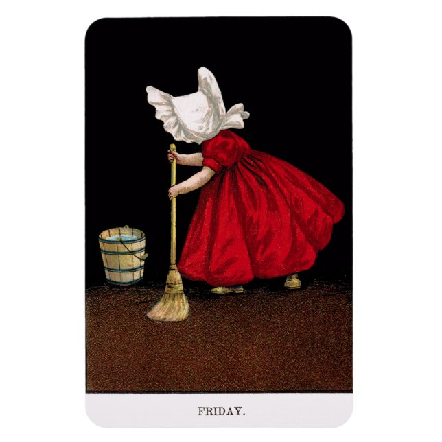Imán Viernes de Sunbonnet Sue Magnet a principios del s (Vertical)