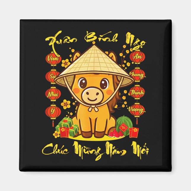 Imán Vietnamese Lunar New Year - Tet 2026 Year Of The H (Frente)