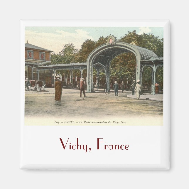 Imán Vieux Parc, Vichy, France Vintage (Frente)