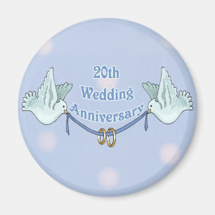 Imán vigésimo Aniversario de boda