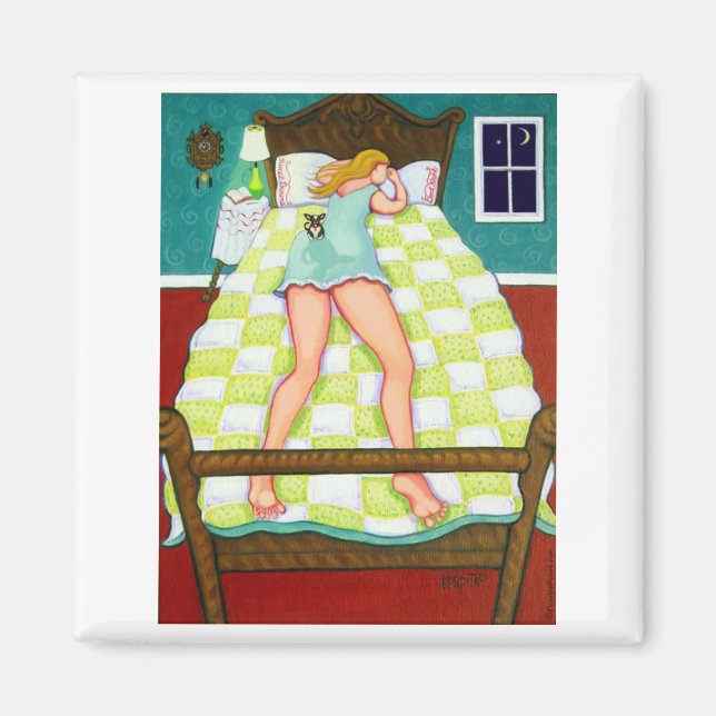 Imán Vigilancia nocturna - Chihuahua de guardia (Frente)