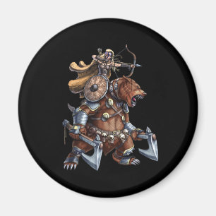 Imán Viking Archer Riding War Bear