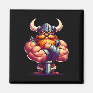 Imán Viking Flexing Muscles Fan Lover Bodybuilding Gym