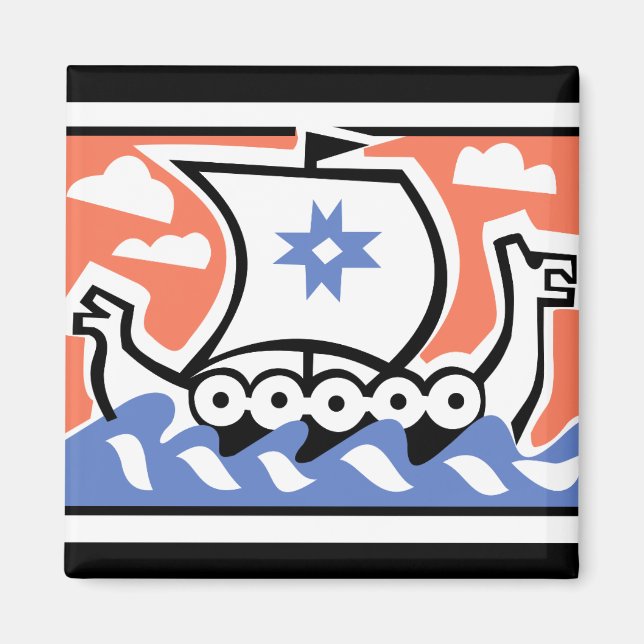 Imán Viking Longboat (Frente)