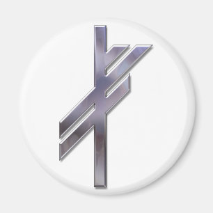 Imán Viking Rune-luck-silver