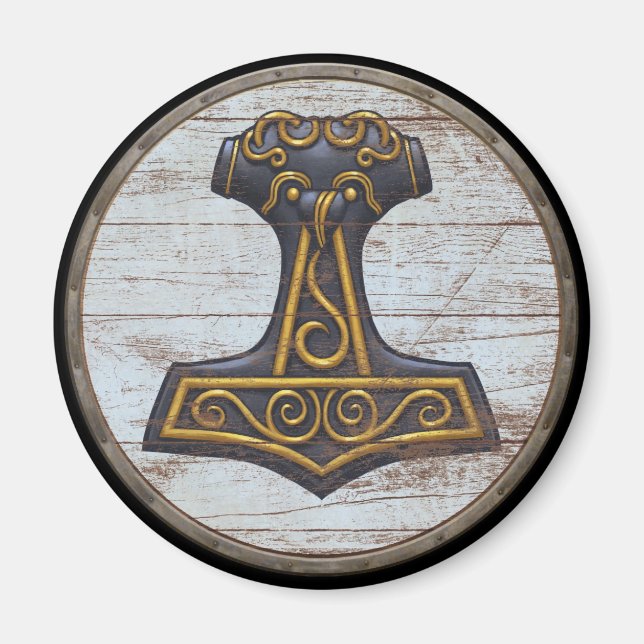 Imán Viking Shield Magnet - Mjolnir (Frente)
