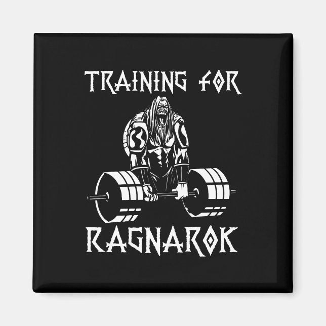 Imán Vikings Workout Set Deadlift Nórdico Man Gift (Frente)
