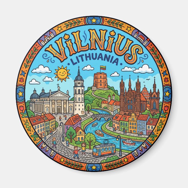 Imán Vilnius Ciudad Vieja Lituania (Frente)