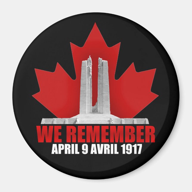 Imán Vimy Ridge Recordamos (Frente)
