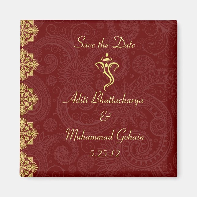 Imán Vinayaka Wedding Favor Magnets (Frente)