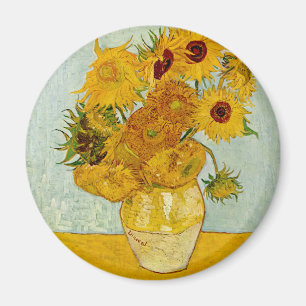 Imán Vincent Van Gogh 12 Girasoles Impresionista