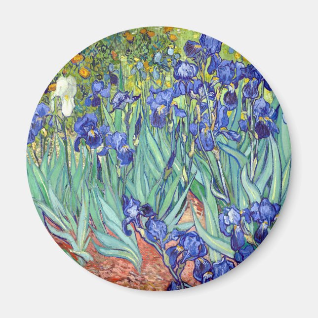 Imán Vincent van Gogh 1889 Irises (Frente)