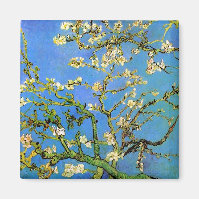Imán Vincent Van Gogh - Almendro en Flor Arte Fino (Frente)