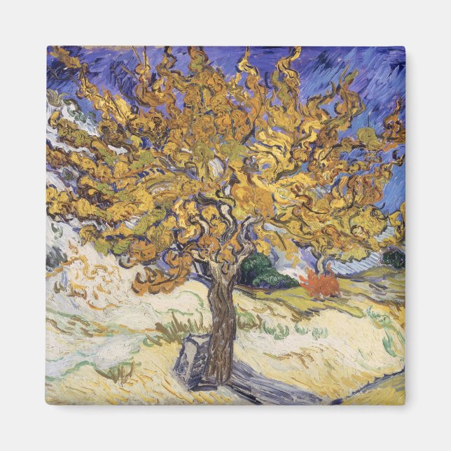 Imán Vincent van Gogh | Árbol de mora, 1889 (Frente)