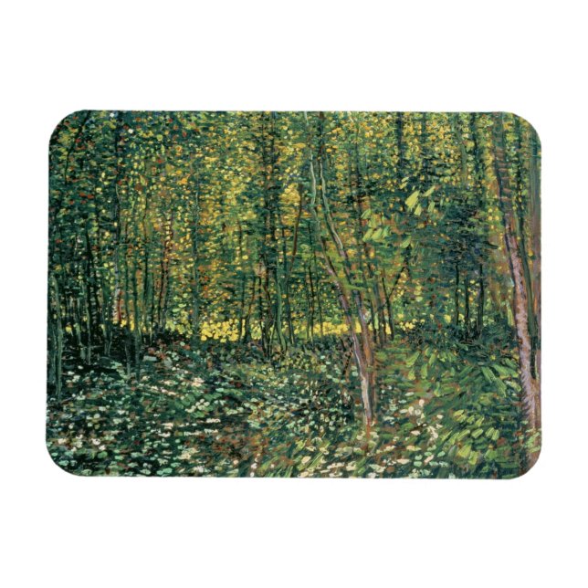 Imán Vincent van Gogh | Árboles y subcrecimiento, 1887 (Horizontal)