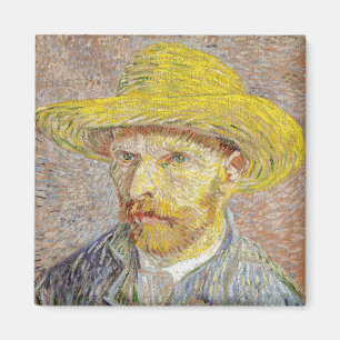 Imán Vincent van Gogh - Autorretrato con sombrero de pa