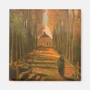 Imán Vincent van Gogh - Avenida de Álamos en Otoño
