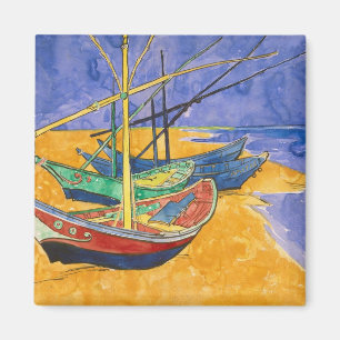 Imán Vincent van Gogh   Barcos de pesca en la playa