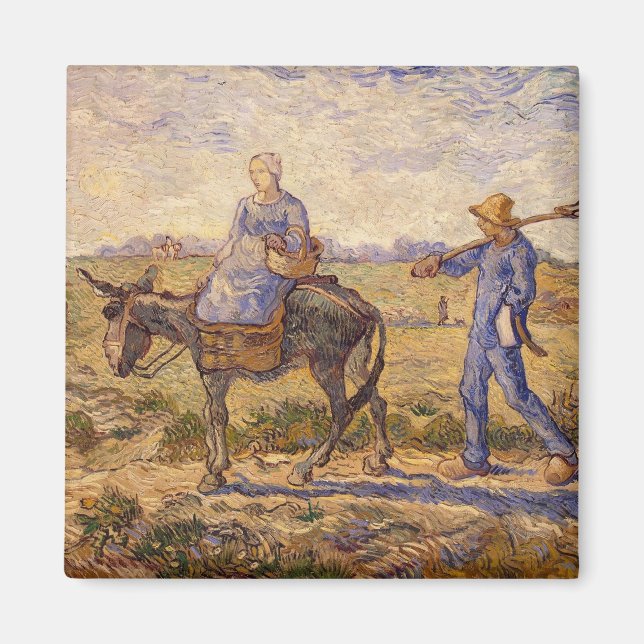 Imán Vincent van Gogh | Buenos días, salir a trabajar (Frente)