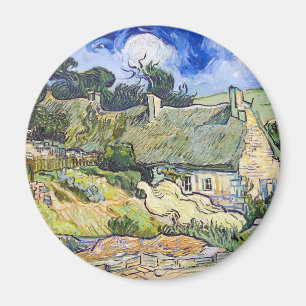 Imán Vincent van Gogh - cabañas con los tejados