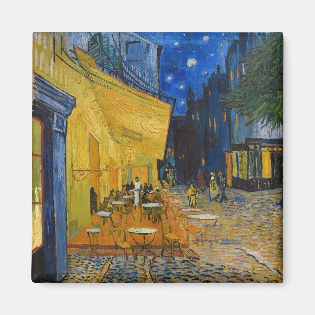 Imán Vincent van Gogh - Cafe Terrace de noche (Frente)