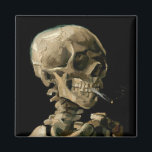 Imán Vincent van Gogh - Calavera con cigarrillo en llam<br><div class="desc">Cabeza de un Skeleton con un cigarrillo en llamas / Calavera con cigarrillo en llamas / Crane de squelette fumant une cigarrillo - Vincent van Gogh,  1885</div>