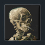 Imán Vincent van Gogh - Calavera con cigarrillo en llam<br><div class="desc">Cabeza de un Skeleton con un cigarrillo en llamas / Calavera con cigarrillo en llamas / Crane de squelette fumant une cigarrillo - Vincent van Gogh,  1885</div>