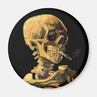Imán Vincent Van Gogh - Calavera con cigarrillo encendi