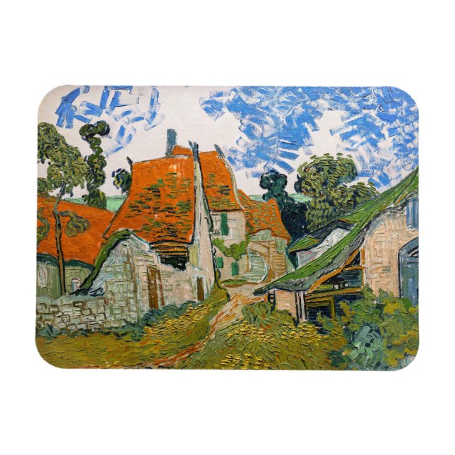 Imán Vincent van Gogh - Calle de Auvers-sur-Oise (Horizontal)
