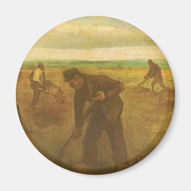 Imán Vincent van Gogh - Campesinos plantando papas (Frente)