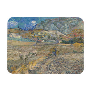 Imán Vincent Van Gogh, campo cerrado con campesino