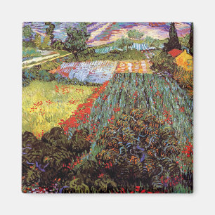 Imán Vincent Van Gogh - Campo con amapolas Arte fino