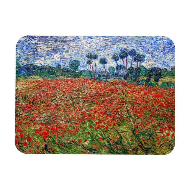 Imán Vincent van Gogh - Campo de amapola (Horizontal)