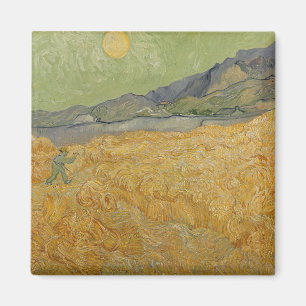 Imán Vincent van Gogh  Campo de rueda con Reaper, 1889