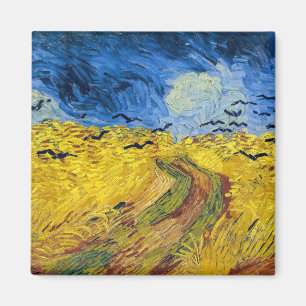 Imán Vincent van Gogh - Campo de trigo con cuervos