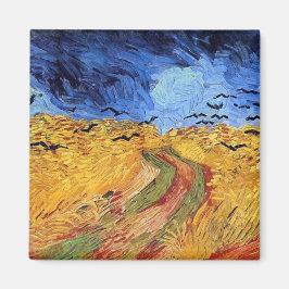 Imán Vincent Van Gogh - Campo de trigo con cuervos negr