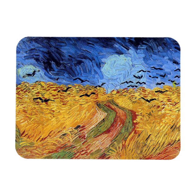 Imán Vincent Van Gogh - Campo de trigo con cuervos negr (Horizontal)