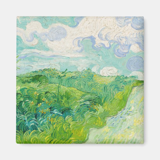 Imán Vincent van Gogh - Campo de Trigo Verde, Auvers (Frente)