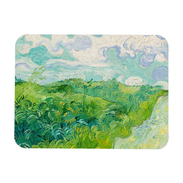 Imán Vincent van Gogh - Campo de Trigo Verde, Auvers (Horizontal)