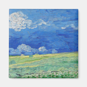 Imán Vincent van Gogh - Campos de trigo bajo nubes de t