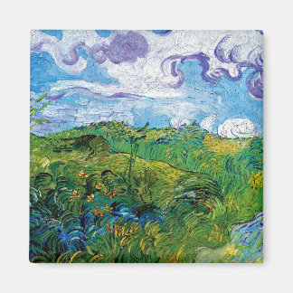 Imán Vincent Van Gogh - Campos de trigo verde en Auvers
