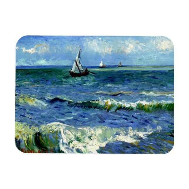 Imán Vincent van Gogh - Capa de mar, pintura de arte fi (Horizontal)