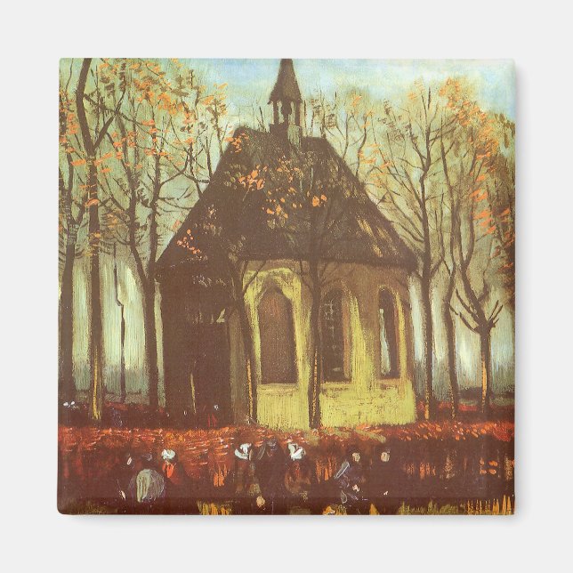 Imán Vincent van Gogh - Capilla en Nuenen, Asistentes a (Frente)