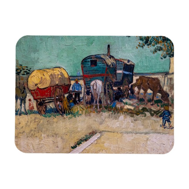 Imán Vincent van Gogh - Caravanas, campamento gitano ce (Horizontal)