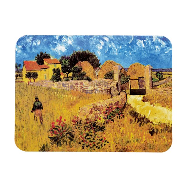 Imán Vincent Van Gogh - Casa De Campo En El Bella Artes (Horizontal)