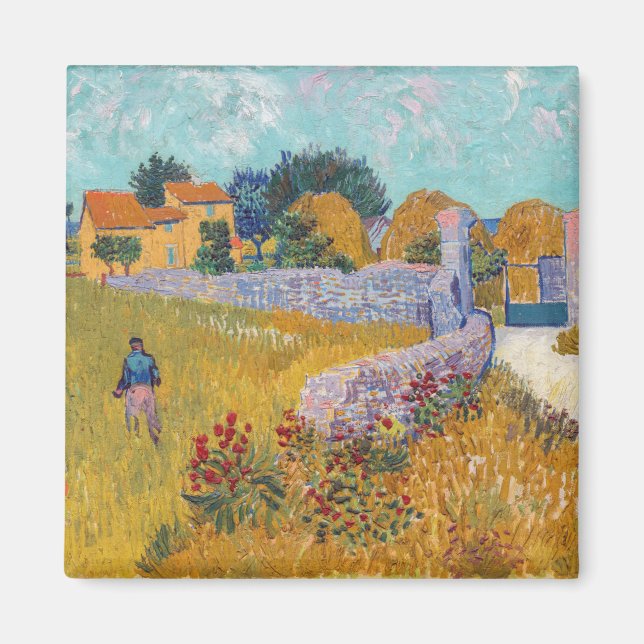 Imán Vincent van Gogh - Casa de campo en Provenza (Frente)