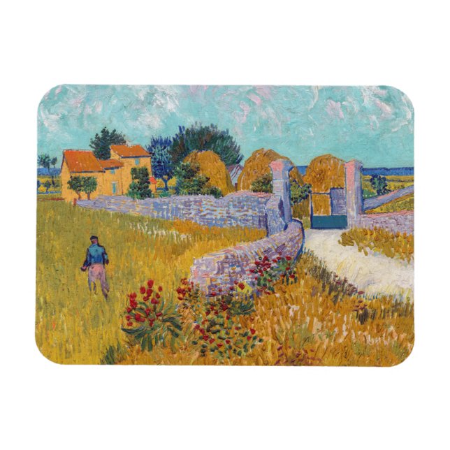 Imán Vincent van Gogh - Casa de campo en Provenza (Horizontal)