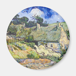 Imán Vincent Van Gogh - Casas con techos de paja