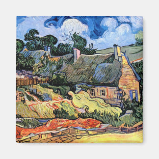 Imán Vincent Van Gogh - Casas De Cabaña De Paja En Cord