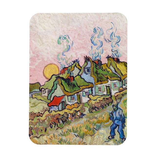 Imán Vincent van Gogh - Casas y Figura (Vertical)